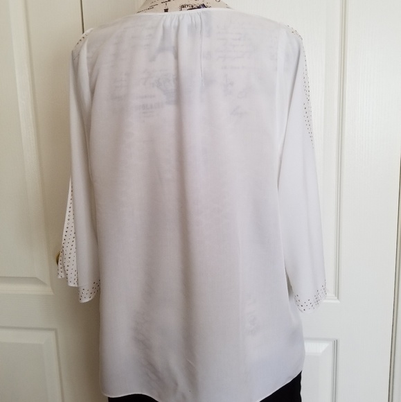 2 for $25 J Lo Embellished White Tunic - Picture 5 of 7